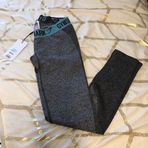 Gymshark Small Flex Leggings Charcoal/Dusky Teal